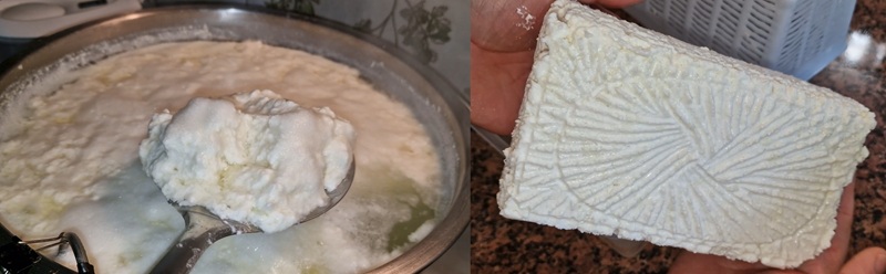 Ricotta gotowa.