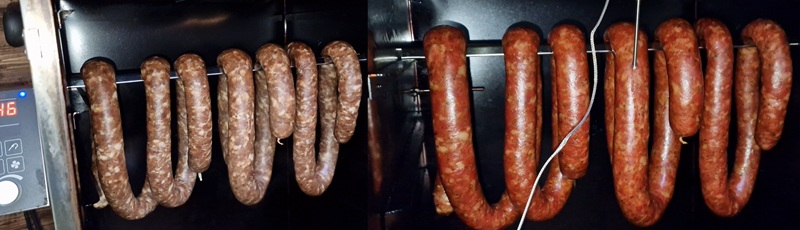 Kiełbasa osuszona i gotowa.