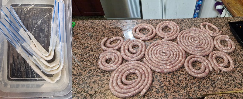 Napełnione kiełbaski