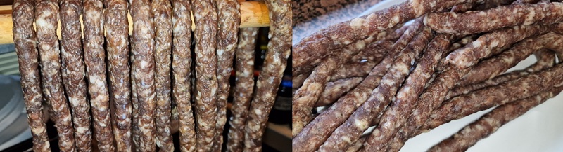 Kiełbaski podsuszone.