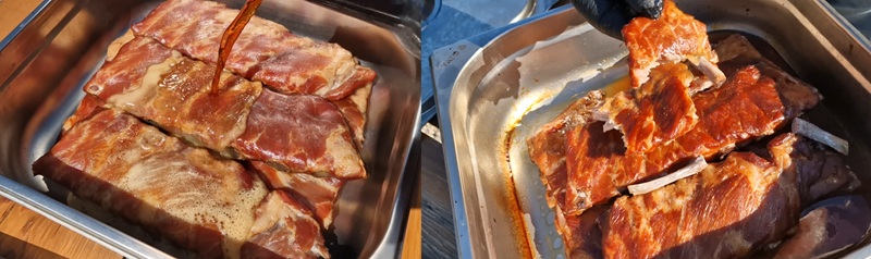 żeberka wędzone, żeberka pieczone